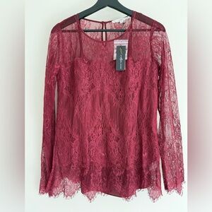 Falcon & Bloom Lace Long Sleeve Top